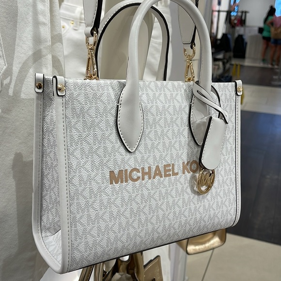 Michael Kors Mirella Small Signature Logo Shopper Top Zip Crossbody XBODY Bag MK - Picture 13 of 16